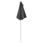 Garden Half Parasol with Pole 180x90 cm Anthracite