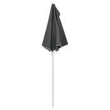Garden Half Parasol with Pole 180x90 cm Anthracite - Rear View