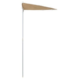 Garden Half Parasol with Pole 180x90 cm Taupe - 45-Degree Angle