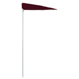 Garden Half Parasol with Pole 180x90 cm Bordeaux Red - 45-Degree Angle