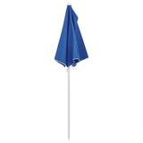 Garden Half Parasol with Pole 180x90 cm Azure Blue - Rear View