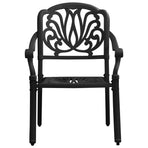 Garden Chairs 2 pcs Cast Aluminium Black