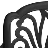 Garden Chairs 2 pcs Cast Aluminium Black - Close-Up Angle