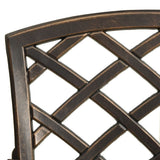 Garden Chairs 2 pcs Cast Aluminium Bronze - Close-Up Angle