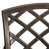 Garden Chairs 4 pcs Cast Aluminium Bronze - Close-Up Angle