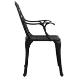 Garden Chairs 4 pcs Cast Aluminium Black - Top-Down View