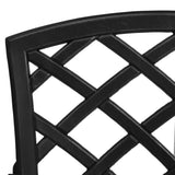 Garden Chairs 4 pcs Cast Aluminium Black - Close-Up Angle