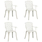 Garden Chairs 4 pcs Cast Aluminium White
