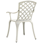 Garden Chairs 4 pcs Cast Aluminium White