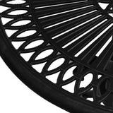 Garden Table Black 62x62x65 cm Cast Aluminium - Top-Down View