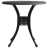 Garden Table Black 78x78x72 cm Cast Aluminium