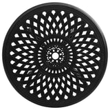 Garden Table Black 78x78x72 cm Cast Aluminium - Side View