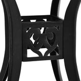 Garden Table Black 78x78x72 cm Cast Aluminium - Top-Down View