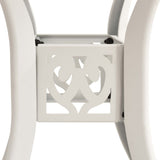 Garden Table White 78x78x72 cm Cast Aluminium