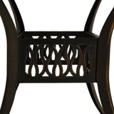 Garden Table Bronze 90x90x74 cm Cast Aluminium - Top-Down View