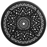 Garden Table Black 90x90x74 cm Cast Aluminium - Side View