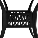Garden Table Black 90x90x74 cm Cast Aluminium - Top-Down View