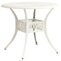 Garden Table White 90x90x74 cm Cast Aluminium