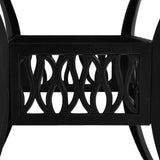 Garden Table Black 90x90x73 cm Cast Aluminium
