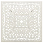 Garden Table White 90x90x73 cm Cast Aluminium