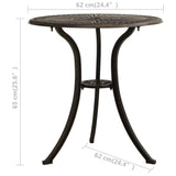 3 Piece Bistro Set Cast Aluminium Bronze - Extra Image