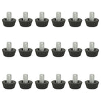 Adjustable Furniture Feet M8 18 pcs Black