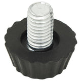 Adjustable Furniture Feet M8 18 pcs Black - Top-Down View