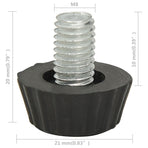 Adjustable Furniture Feet M8 18 pcs Black