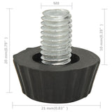 Adjustable Furniture Feet M8 18 pcs Black - 45-Degree Angle