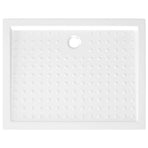 Shower Base Tray with Dots White 90x70x4 cm ABS