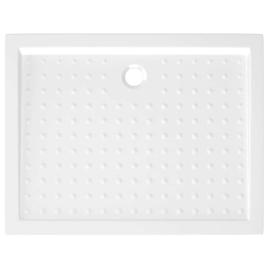 Shower Base Tray with Dots White 90x70x4 cm ABS