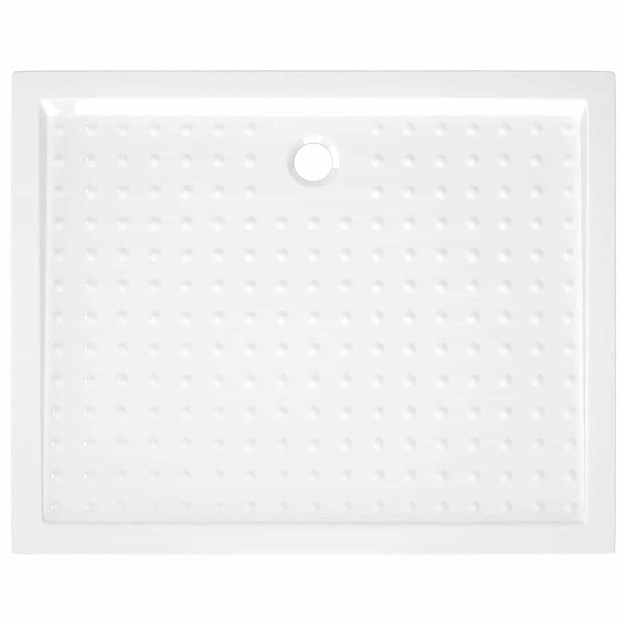 Shower Base Tray with Dots White 80x100x4 cm ABS