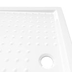 Shower Base Tray with Dots White 80x100x4 cm ABS