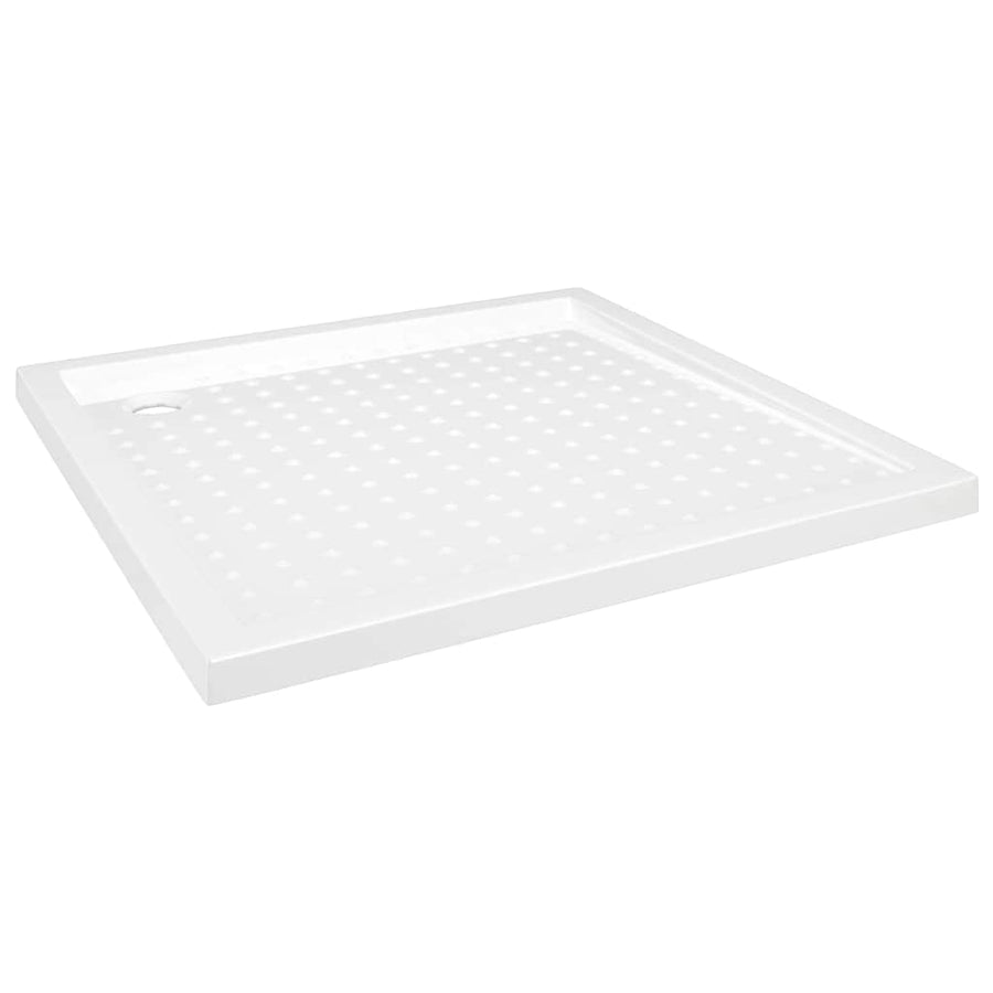 Shower Base Tray with Dots White 90x90x4 cm ABS