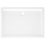 Shower Base Tray with Dots White 70x100x4 cm ABS