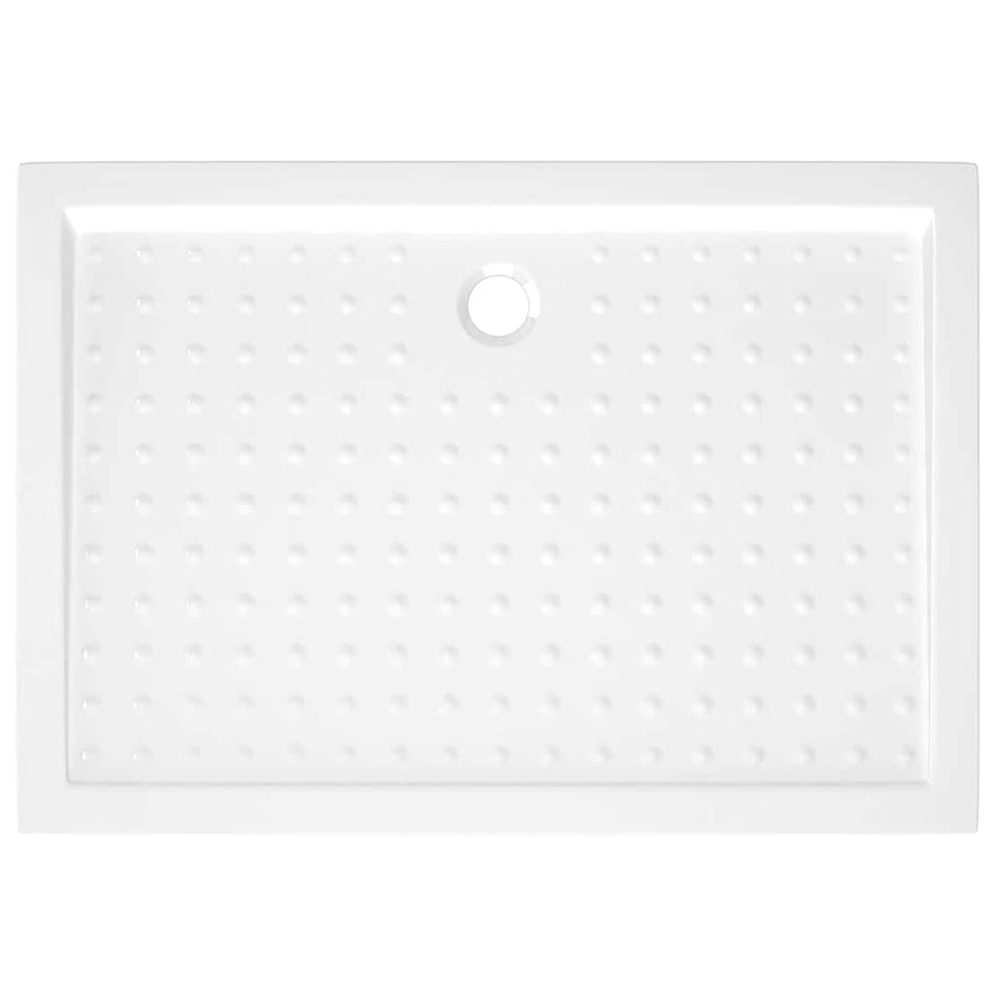 Shower Base Tray with Dots White 70x100x4 cm ABS