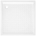 Shower Base Tray with Dots White 80x80x4 cm ABS