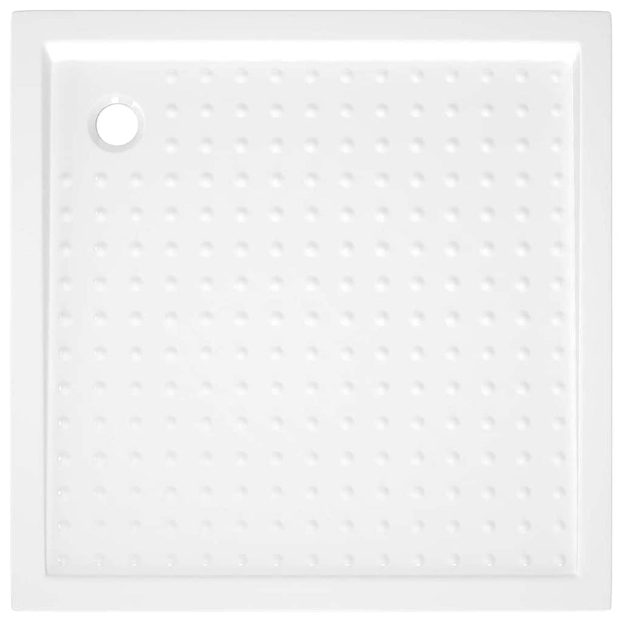 Shower Base Tray with Dots White 80x80x4 cm ABS