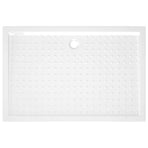 Shower Base Tray with Dots White 80x120x4 cm ABS