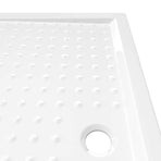 Shower Base Tray with Dots White 80x120x4 cm ABS
