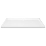 Rectangular ABS Shower Base Tray White 70x120 cm - Top-Down View