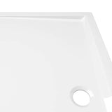 Rectangular ABS Shower Base Tray White 70x120 cm - Close-Up Angle