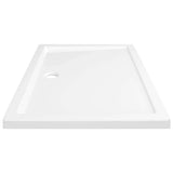 Rectangular ABS Shower Base Tray White 70x100 cm - 45-Degree Angle