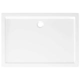 Rectangular ABS Shower Base Tray White 70x100 cm - Rear View