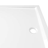 Rectangular ABS Shower Base Tray White 70x100 cm - Close-Up Angle