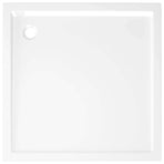 Square ABS Shower Base Tray White 80x80 cm
