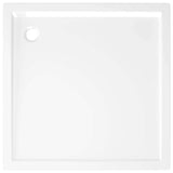 Square ABS Shower Base Tray White 80x80 cm - Rear View