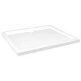 Rectangular ABS Shower Base Tray White 80x90 cm - Front View