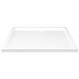 Rectangular ABS Shower Base Tray White 80x90 cm - Top-Down View