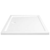 Rectangular ABS Shower Base Tray White 80x90 cm